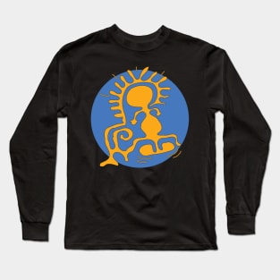 petroglyph yellow pet Long Sleeve T-Shirt